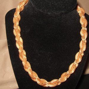 VINTAGE THICK BRAIDED MESH NECKLACE